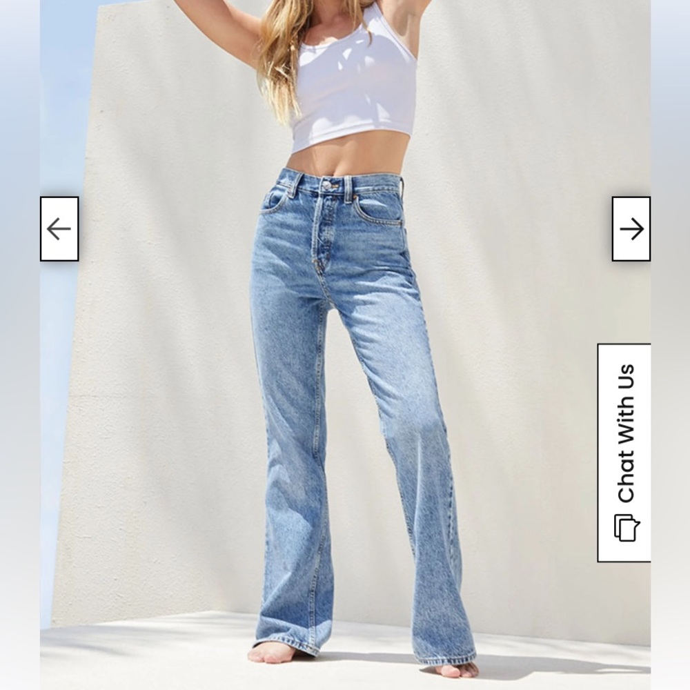 PacSun Eco Medium Blue High Waisted Bootcut Jeans